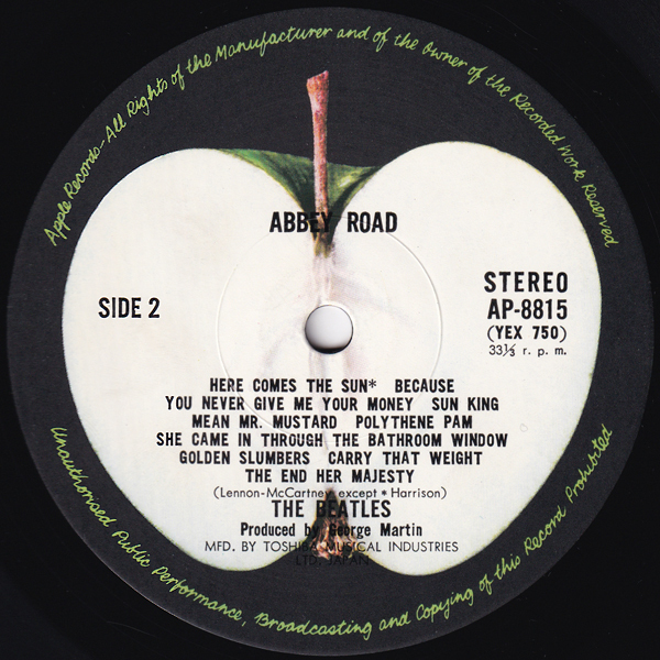 帯付 FOEVER 2000円LP☆ ビートルズ アビイ・ロード（Apple AP-8815）THE BEATLES Abbey Road_画像5