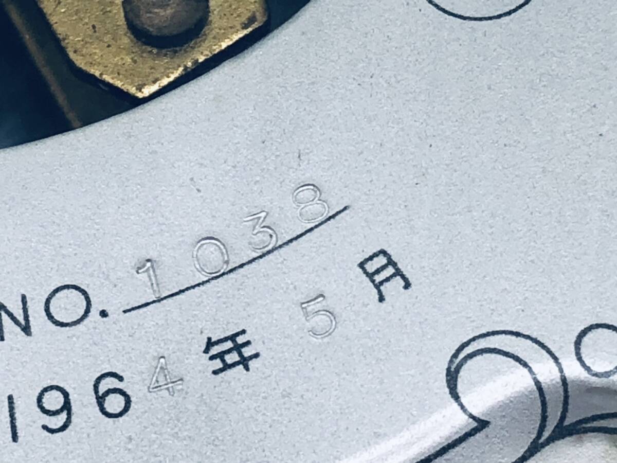 【船舶用 気圧計 昭和レトロ 】 TAKAHASHI アネロイド バロメーター 1964年製 温度計付 アンティーク ANEROID BAROMETERの画像5