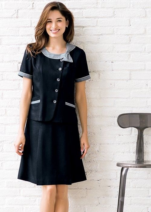 ボンマックス オーバーブラウス 9号 事務服 制服 オフィス OL 春夏 半袖  ソフトジャケット サマージャケット ①