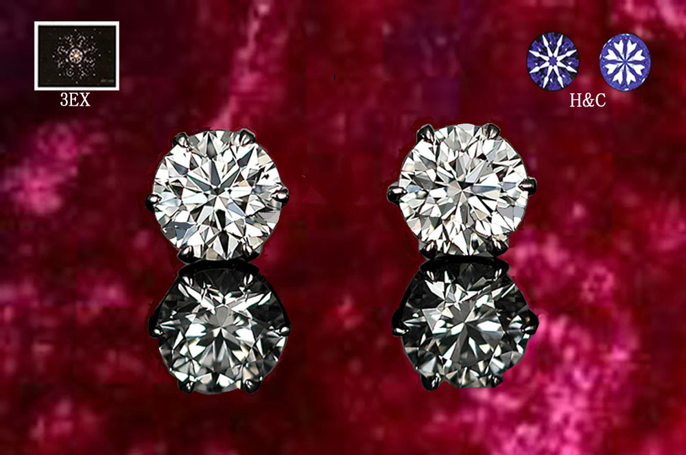 経典 (0.304ct/0.304ct 0.608ct 鑑定書 完全無色透明】中央宝石 【感謝SALE ) 新品 pt900 ピアス ネジ 天然ダイヤモンド 最高級 H&C 3EX VVS-2 D プラチナ台