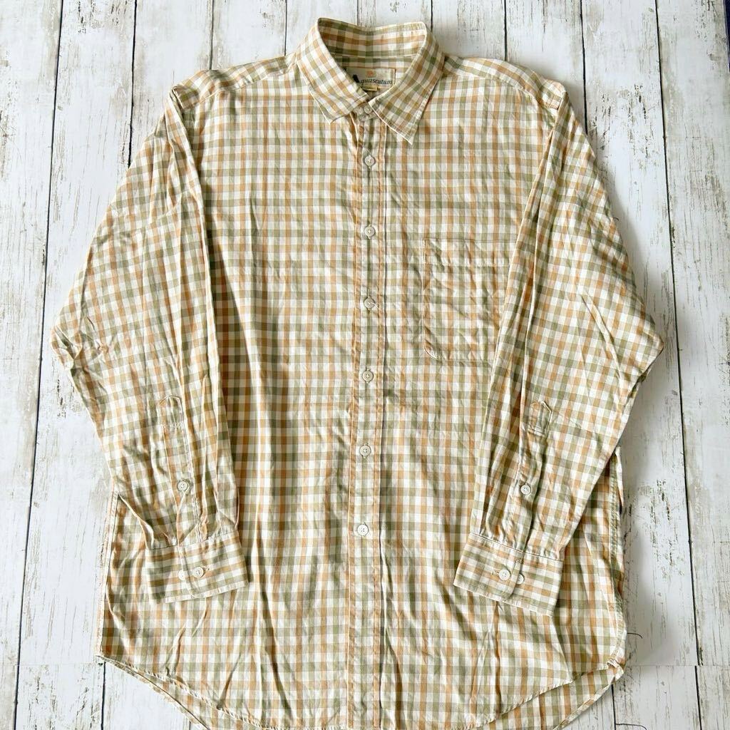 90s Aquascutum OF LONDON アクアスキュータム チェック ビンテージ 長袖シャツ_画像1