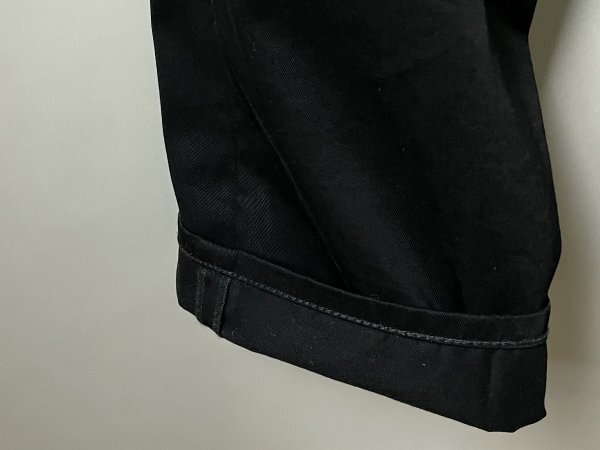 ★【美品 正規品20,900円】NudieJeans ヌーディージーンズ LAZY LEO Black レイジ― レオ コットン100％ チノパン チノーズ パンツ W32_画像7