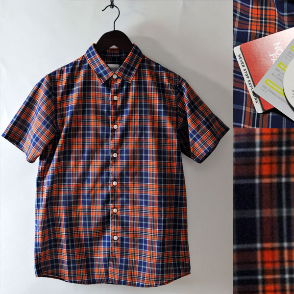 ★【希少】　国内正規品 新品 THE NORTH FACE ノースフェイス S/S Maxifresh Shirt ショートスリーブ マキシフレッシュ シャツ S オレンジ_画像1