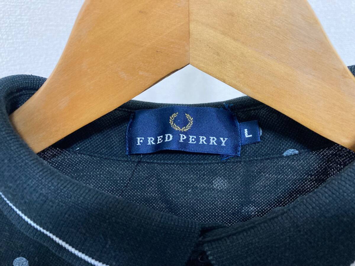 FRED PERRY 水玉 ドット ポロシャツ サイズL_画像3