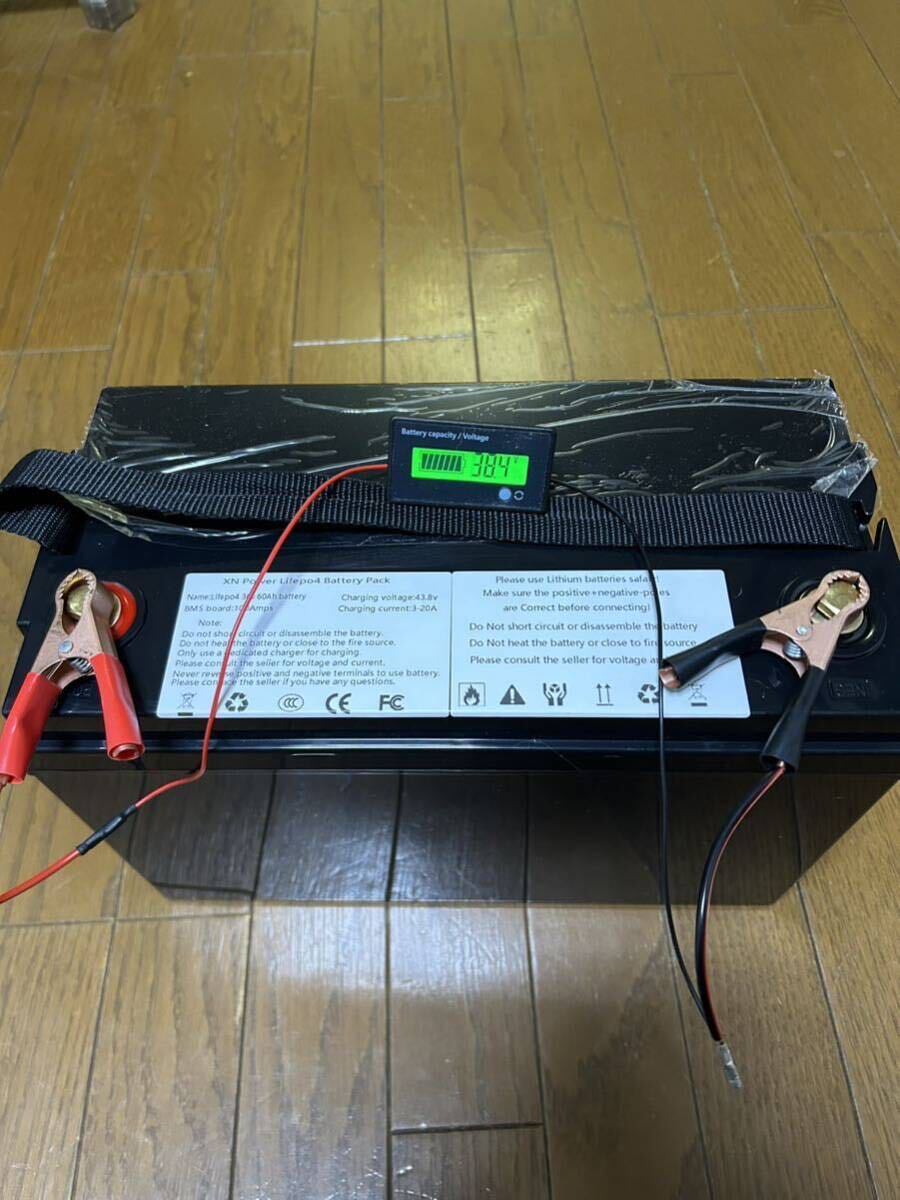 送料無料 【36V 60Ah】 リチウムイオンバッテリー　LiFePo4　リン酸鉄　10A充電器　BMS　防水ケース付_画像2