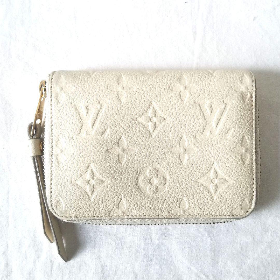 Louis Vuitton ルイヴィトン ポルトフォイユ スクレット コンパクト 折り財布 モノグラム アンプラント ネージュ 白 ホワイト系 M93432 の画像2