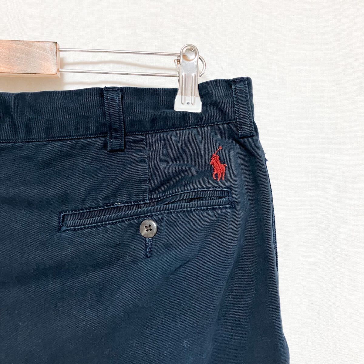 Polo Ralph Lauren ETHAN PANT チノパンツ チノパン 2タック 34×34 ラルフローレン ポロチノ ネイビー_画像7