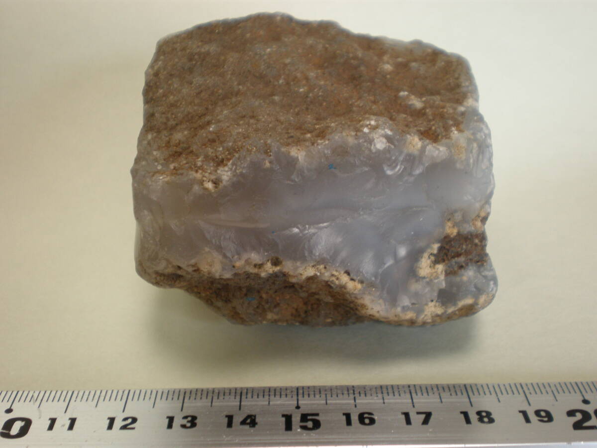 国産鉱物：青瑪瑙 青森県五所川原市梵珠山産 約385gの画像2