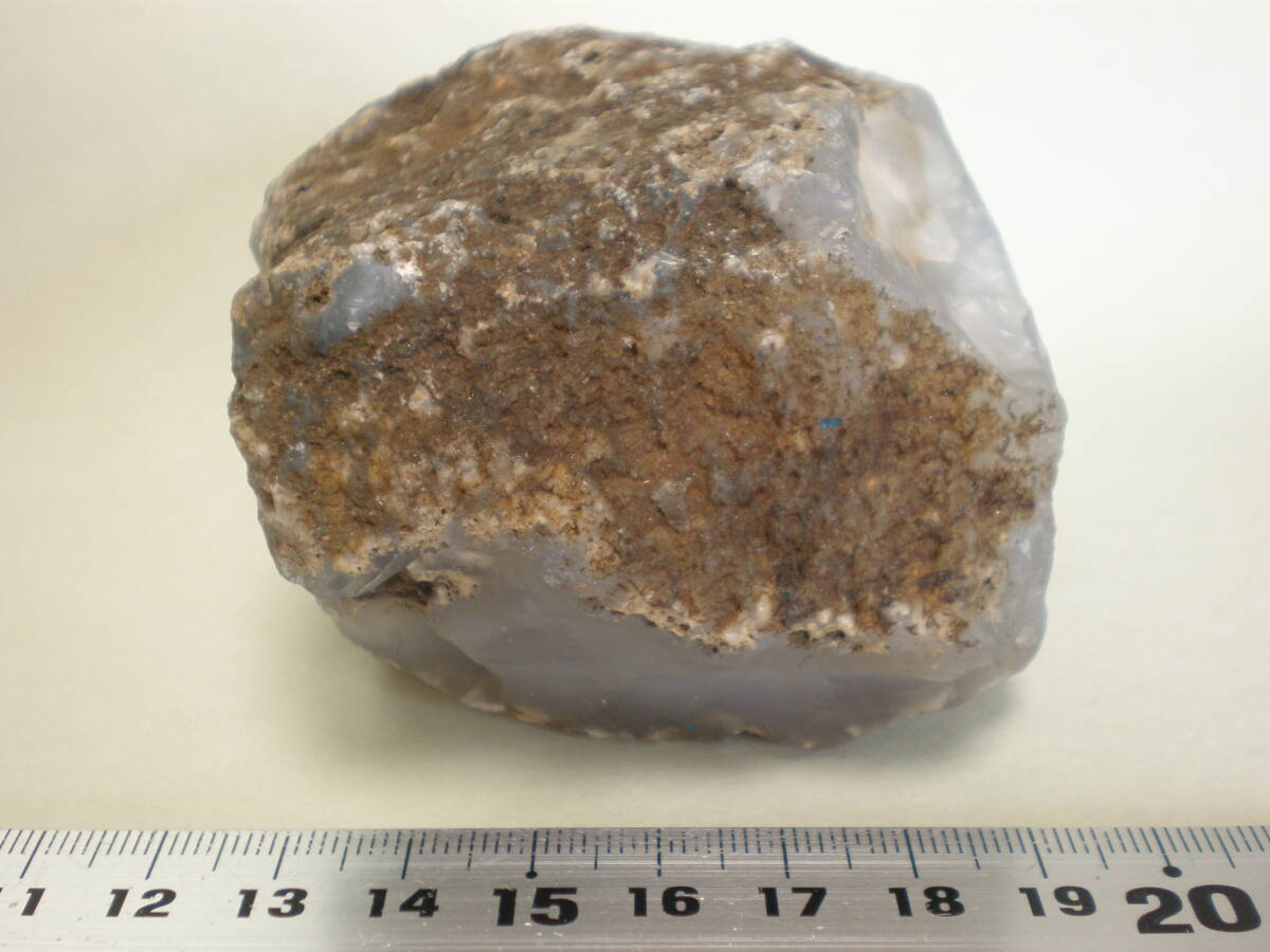 国産鉱物：青瑪瑙 青森県五所川原市梵珠山産 約385gの画像4