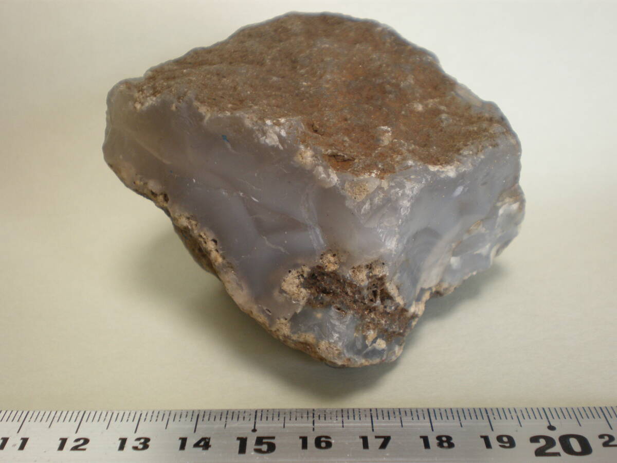 国産鉱物：青瑪瑙 青森県五所川原市梵珠山産 約385gの画像3