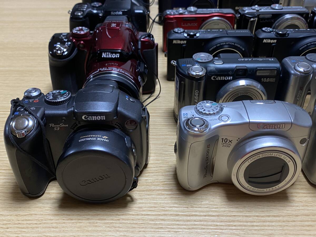 29点 まとめ Canon Nikon Panasonic SONY PowerShot COOLPIX LUMIX 他 コンパクトデジタルカメラ まとめ コンデジ 大量 セット C020の画像2