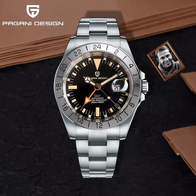 新品未使用品 パガーニデザイン 高級ブランド オマージュ ウォッチ 腕時計GMT