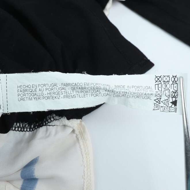 ザラ 半袖Tシャツ トップス カットソー スカーフコンビ 花柄 レディース Sサイズ ブラック ベージュ ZARA_画像6