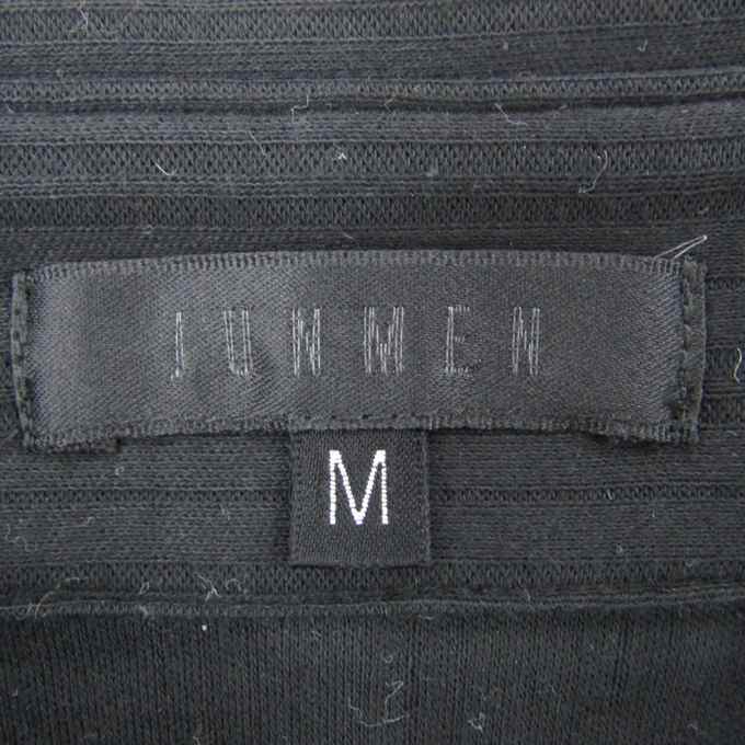 ジュンメン ポロシャツ トップス カットソー ストライプ メンズ Mサイズ ブラック JUN MEN_画像3