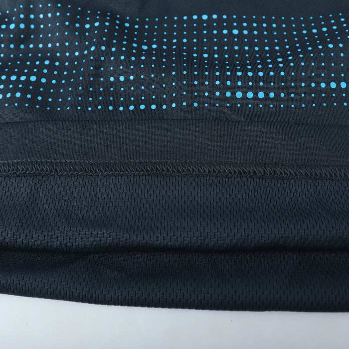 アディダス 半袖Tシャツ ボーダー柄 メッシュ スポーツウエア メンズ Mサイズ 紺×青 adidas_画像6