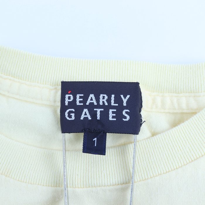 パーリーゲイツ 半袖Tシャツ グラフィックT スポーツウエア コットン レディース 1サイズ イエロー PEARLY GATES_画像3