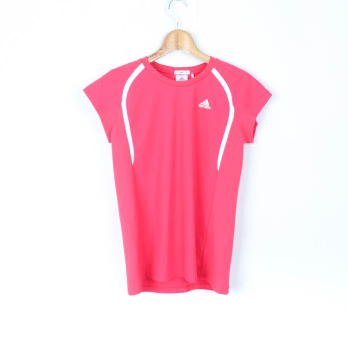 アディダス 半袖Tシャツ クライマクール UVケア スポーツウエア レディース Lサイズ ピンク adidas_画像1