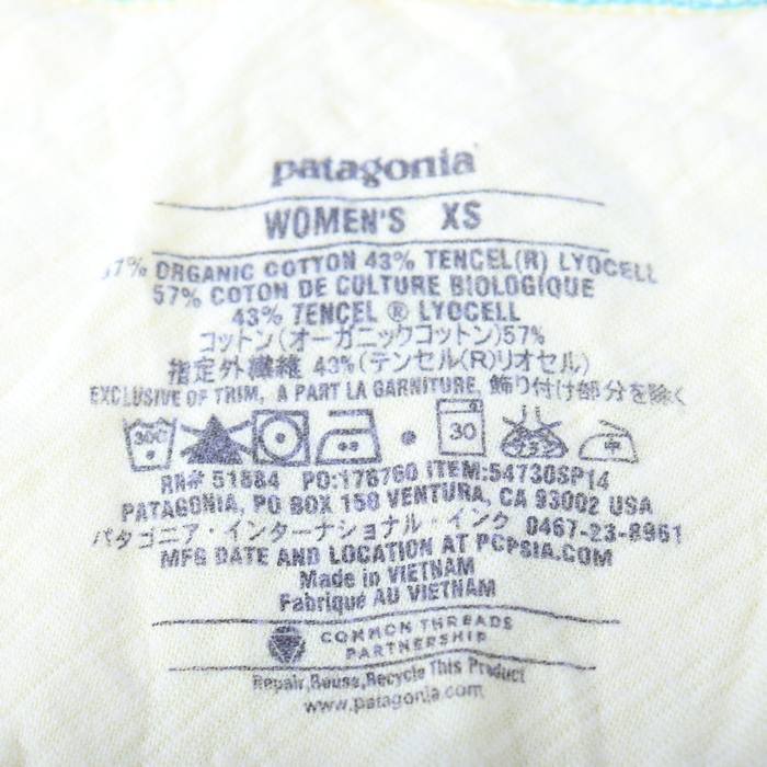 パタゴニア 半袖Tシャツ トップス カットソー アウトドア レディース XSサイズ イエロー patagonia_画像3