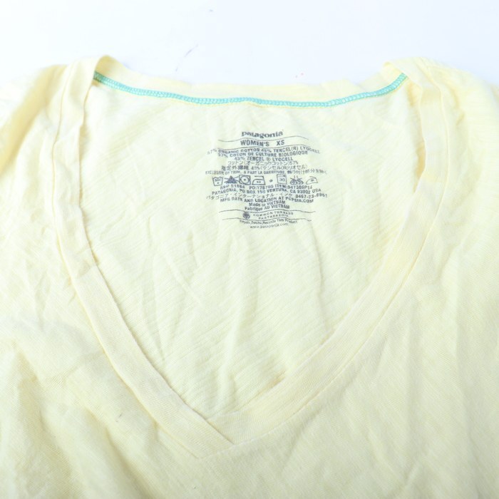 パタゴニア 半袖Tシャツ トップス カットソー アウトドア レディース XSサイズ イエロー patagonia_画像4