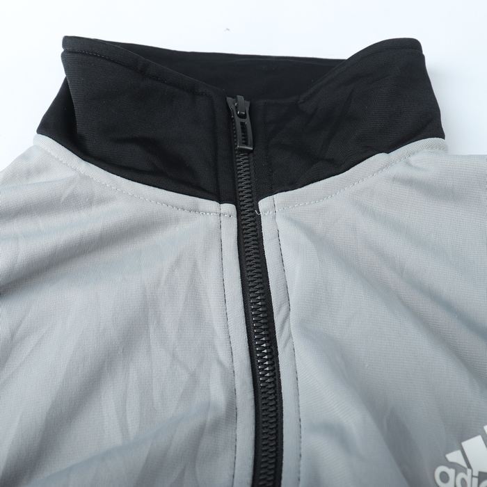 アディダス ジャージ トラックジャケット アウター スポーツウエア メンズ Lサイズ 黒×グレー adidas_画像4