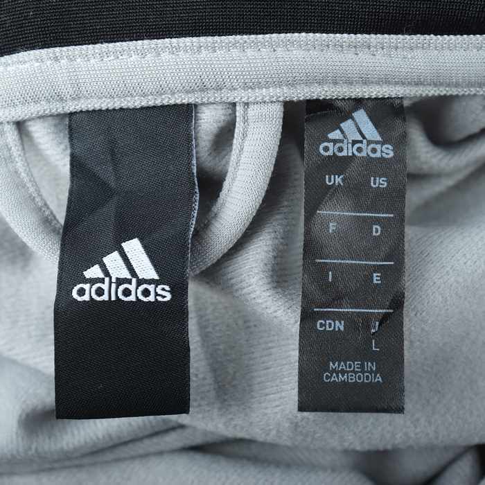 アディダス ジャージ トラックジャケット アウター スポーツウエア メンズ Lサイズ 黒×グレー adidas_画像3