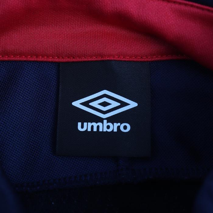 アンブロ 半袖ポロシャツ トップス 胸ロゴ サッカー フットサル スポーツウエア メンズ Sサイズ ネイビー UMBRO_画像3