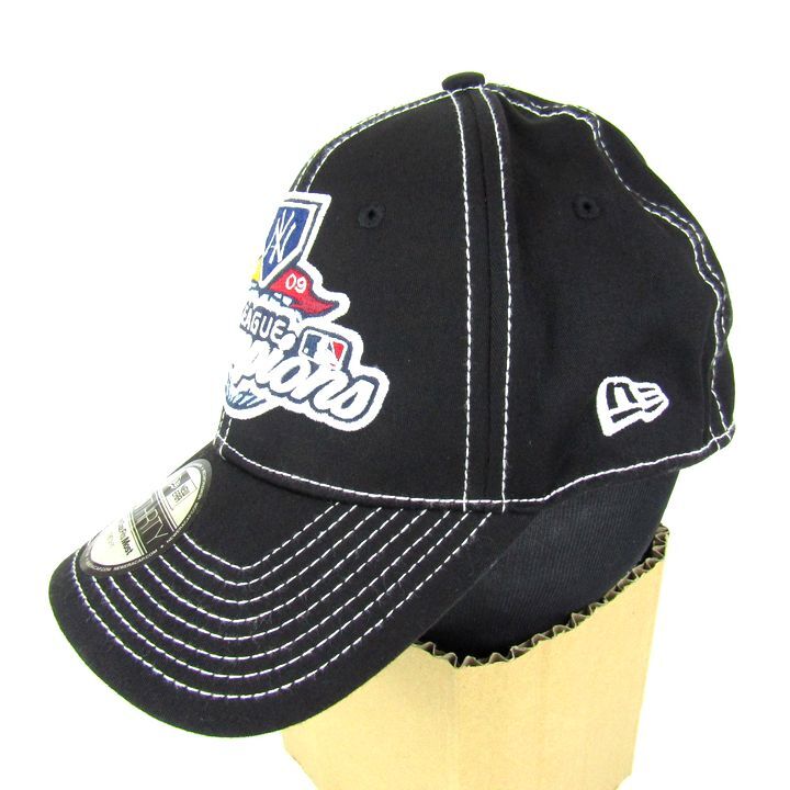 ニューエラ キャップ 39THIRTY 野球 2009 チャンピオン ニューヨークヤンキース グッズ 帽子 メンズ ONEサイズ ブラック NEW ERA_画像1