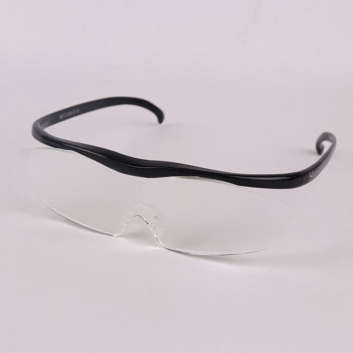 ハズキルーペ メガネ型拡大鏡 1.6倍 日本製 ブランド アイウェア レディース メンズ ブラック Hazuki_画像6