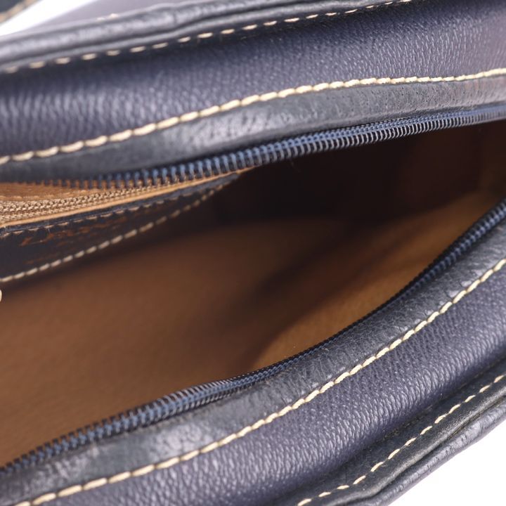 レオナール ショルダーバッグ PVC レザー 斜め掛け イタリア製 ブランド 鞄 カバン レディース ネイビー LEONARD_画像6