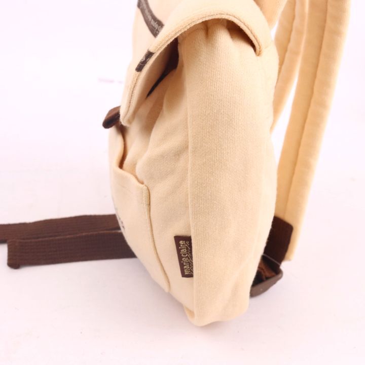 マリクレール リュックサック 未使用 デイパック 綿100％ ブランド 鞄 カバン キッズ レディース ベージュ mariclaire_画像8