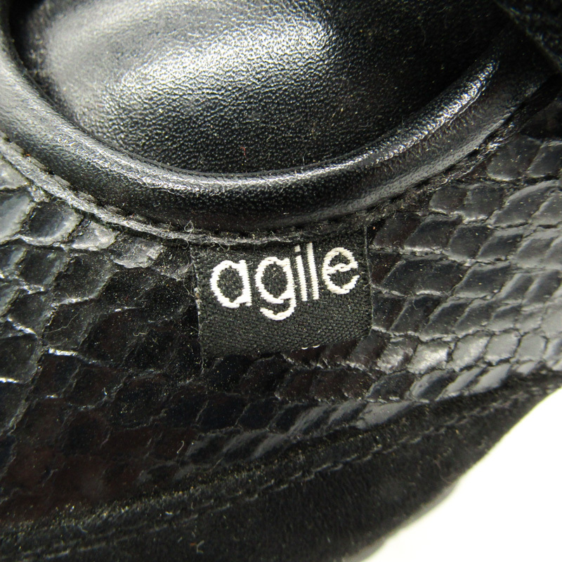 アージレ スニーカー ウォーキングシューズ ブランド 靴 シューズ 黒 レディース 36サイズ ブラック agile_画像3