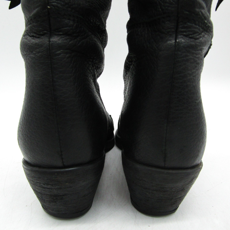 ヴィックマティー ロングブーツ 本革 レザー ブランド 靴 シューズ イタリア製 黒 レディース 37サイズ ブラック Vic MATiE_画像4