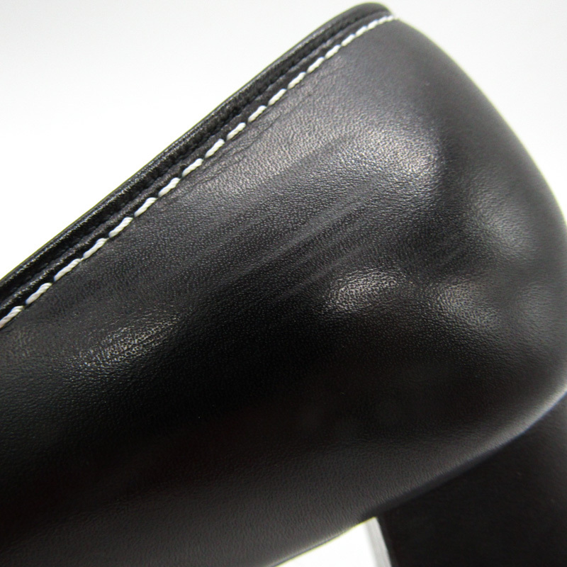 トラサルディ パンプス オープントゥ ブランド 靴 シューズ 日本製 黒 レディース 22.5サイズ ブラック TRUSSARDI_画像7