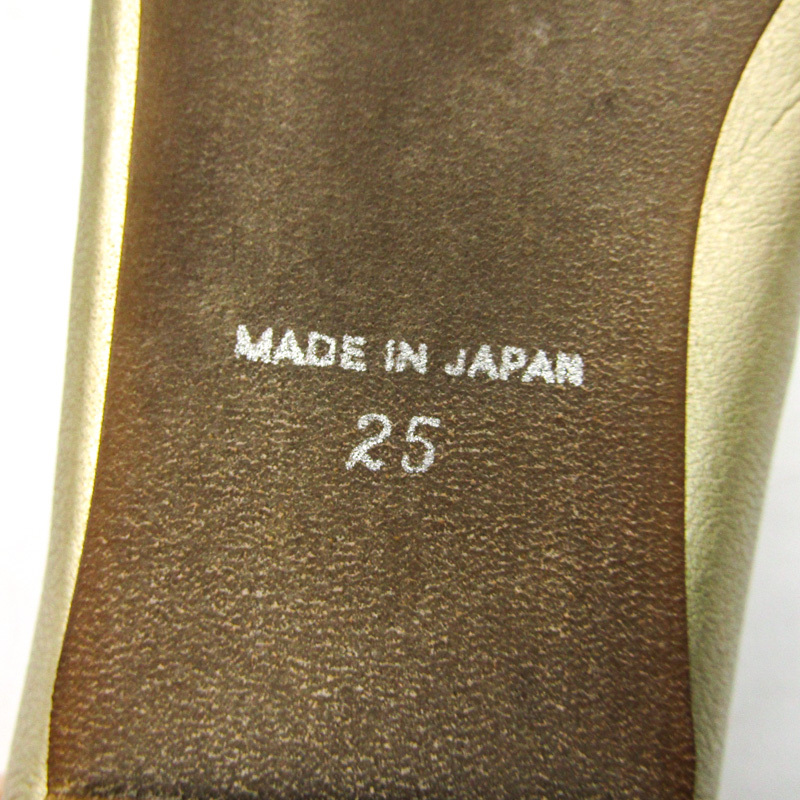 TRE DUE NOVE バレエシューズ フラットシューズ 靴 シューズ 日本製 レディース 25サイズ ゴールド tdnの画像4