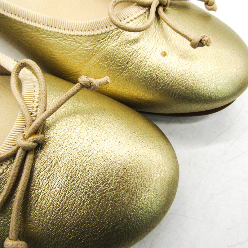 TRE DUE NOVE バレエシューズ フラットシューズ 靴 シューズ 日本製 レディース 25サイズ ゴールド tdnの画像2