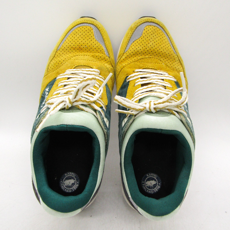 カルフ スニーカー ローカット ARIA スウェード ブランド 靴 シューズ メンズ 25.5サイズ イエロー KAHRU_画像7