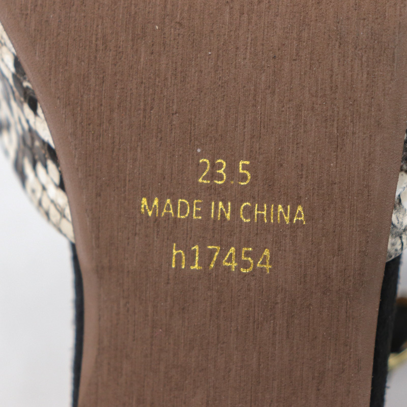 メヌエ パンプス 未使用 ポインテッドトゥ チャンキーヒール ブランド 靴 シューズ 黒 レディース 23.5サイズ ブラック Menue_画像4