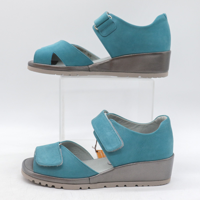 ペダラ サンダル 未使用 コンフォート アシックス ブランド 靴 シューズ 日本製 レディース 22.5サイズ ブルー pedalaの画像8