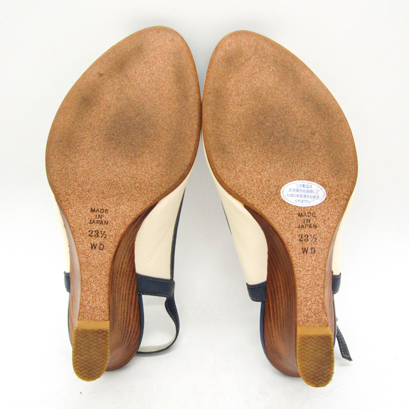 ダイアナ サンダル 本革 レザー ブランド 靴 シューズ 日本製 白 レディース 23.5サイズ オフホワイト DIANA_画像6