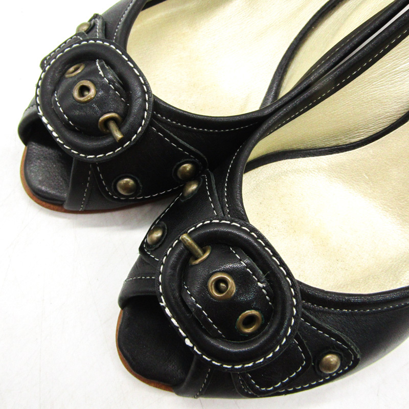 ダイアナ サンダル 本革 レザー ブランド 靴 シューズ 日本製 黒 レディース 23.5サイズ ブラック DIANA_画像2