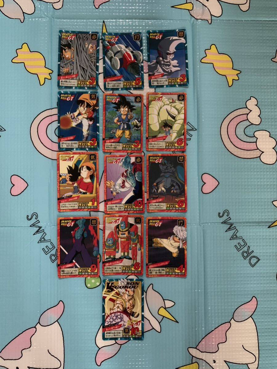 ドラゴンボールGTカードダス 当時物 13枚セット ドラゴンボールGTカードダス 当時物 13枚セット