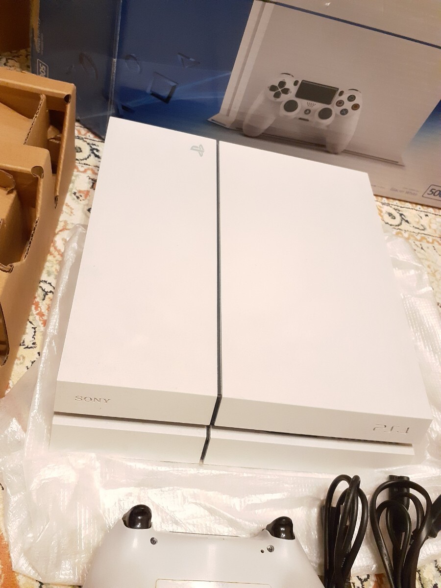 すぐに遊べる 箱付き  ps4 CUH-1200A 本体一式  送料無料  動作品  グレイシャーホワイト   SONY PlayStationの画像5