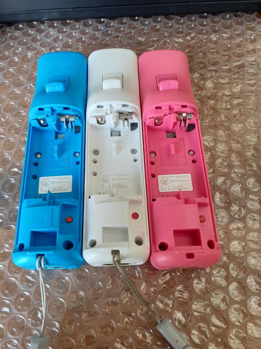  Wiiリモコンプラス 青 白 ピンク ブルー  ３本セット 動作品 送料無料の画像3