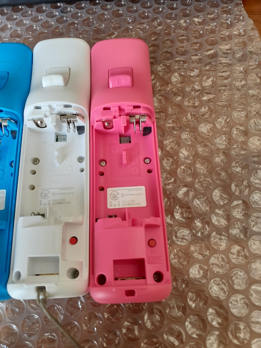  Wiiリモコンプラス 青 白 ピンク ブルー  ３本セット 動作品 送料無料の画像4