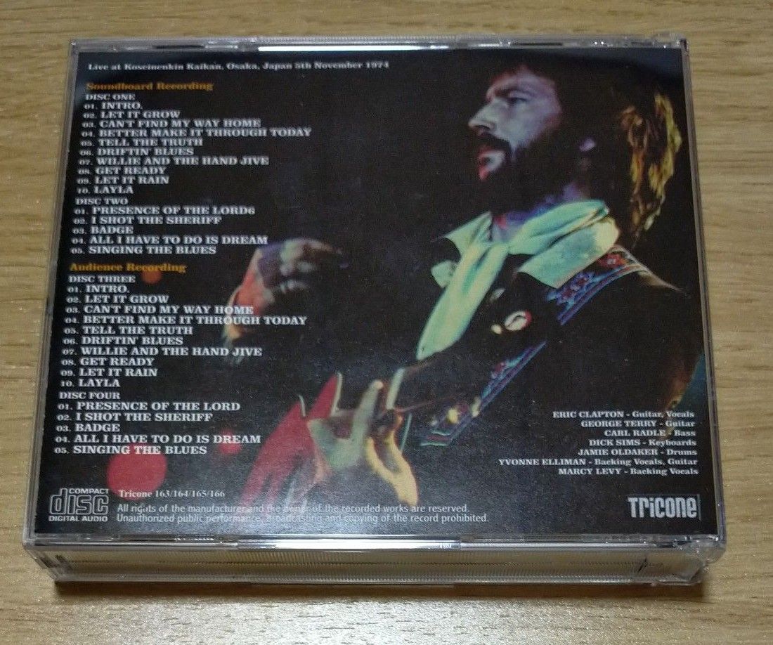 Eric Clapton / 初来日大阪初日2日目公演　プレス4CD、2CD