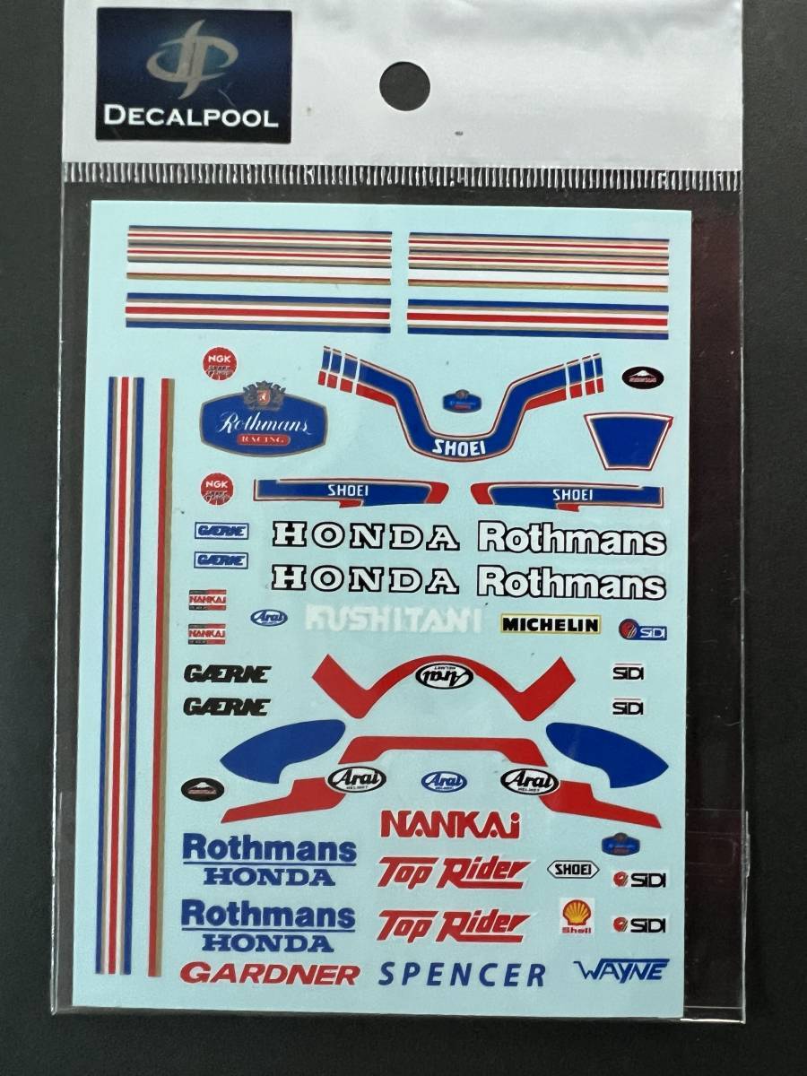 1／12 ホンダ NSR500 ロスマンズ ガードナー スペンサー WGP’86 ライダーデカールのみ オートバイ タミヤの画像1