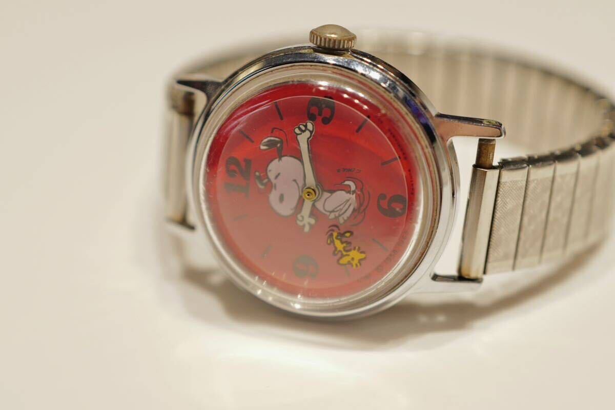 Timex Snoopy 2 アンティーク 腕時計 ビンテージ ヴィンテージ スヌーピー 当時物 ウッドストック スヌーピーミュージアム ミッキーマウス の画像2