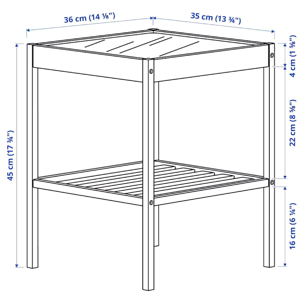 IKEA NESNA ベッドサイドテーブル　202.471.28 バンブーテーブル　20247128