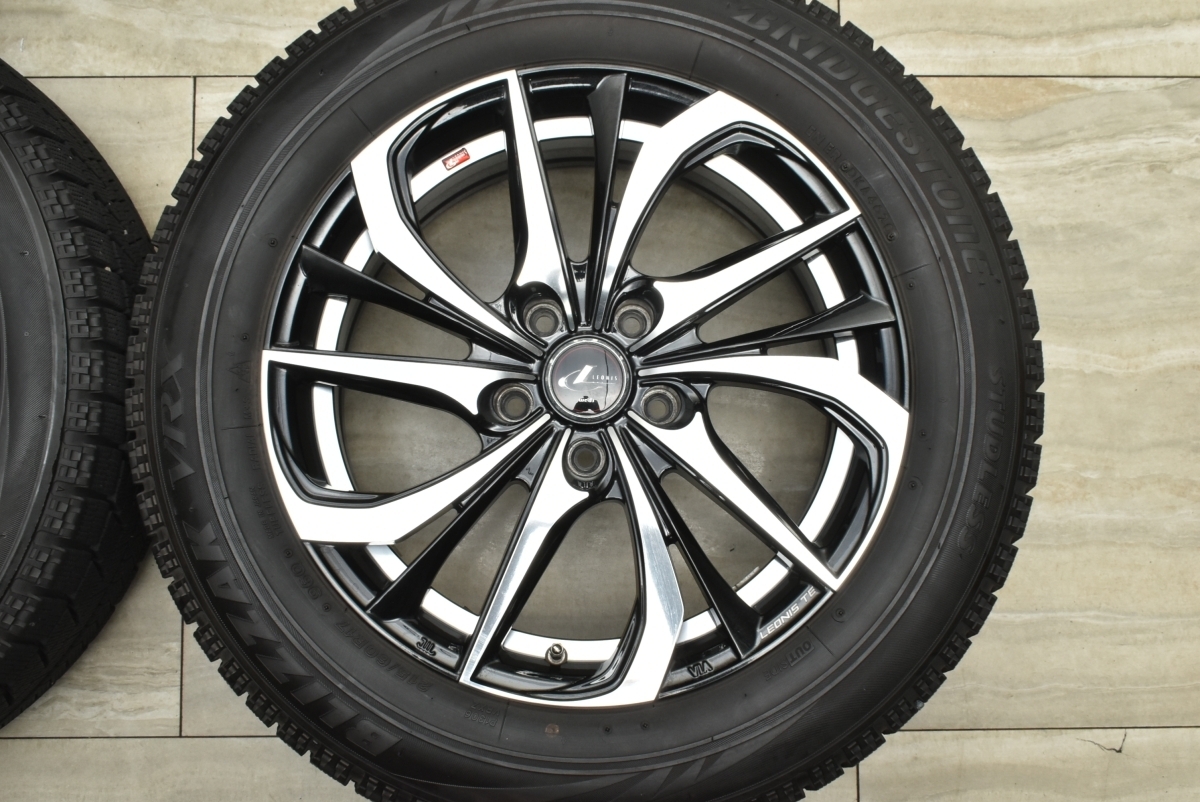 【美品 バリ溝】WEDS LEONIS TE 17in 7J +47 PCD114.3 ブリヂストン ブリザック VRX 215/60R17 レクサス UX C-HR エスティマ エルグランド_画像4