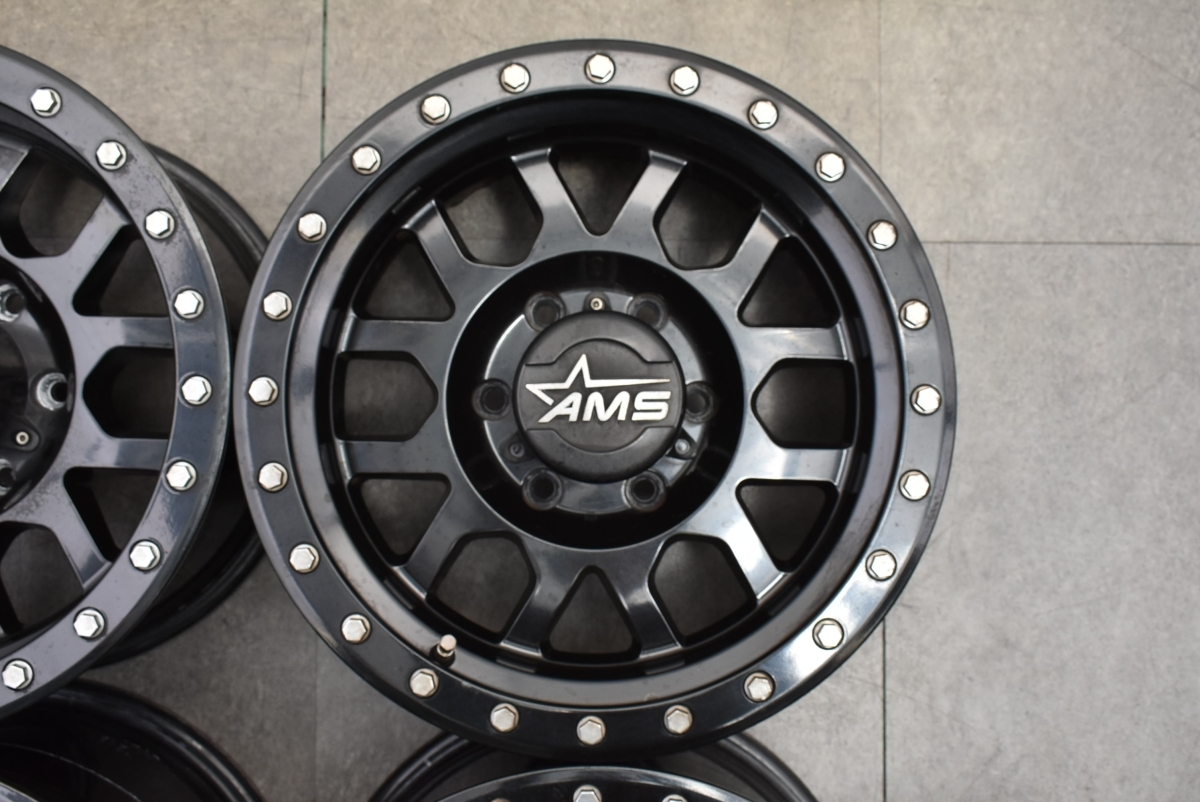 【人気デザイン】AMS 16in 8J ±0 PCD139.7 6H 4本セット ランドクルーザー70 120プラド 185/215ハイラックスサーフ FJクルーザーの画像6